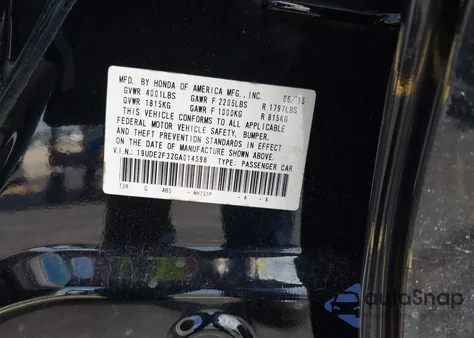 2016 Acura Ilx 2.4L/Acurawatch Plus Package from USA, damaged, VIN 19UDE2F32GA014598